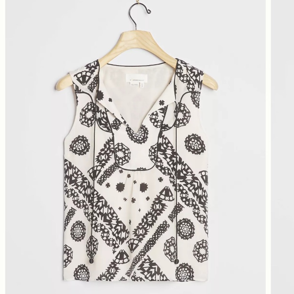 Anthropologie Giuliana Silk Blouse Size 12 - Picture 1 of 9